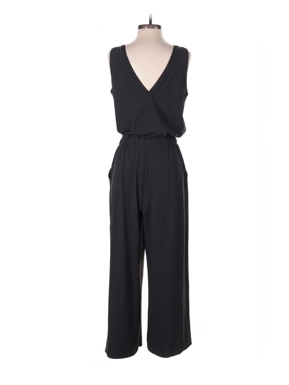 Old Navy Black Sleeveless V-Neck Wide-Leg Jumpsuit